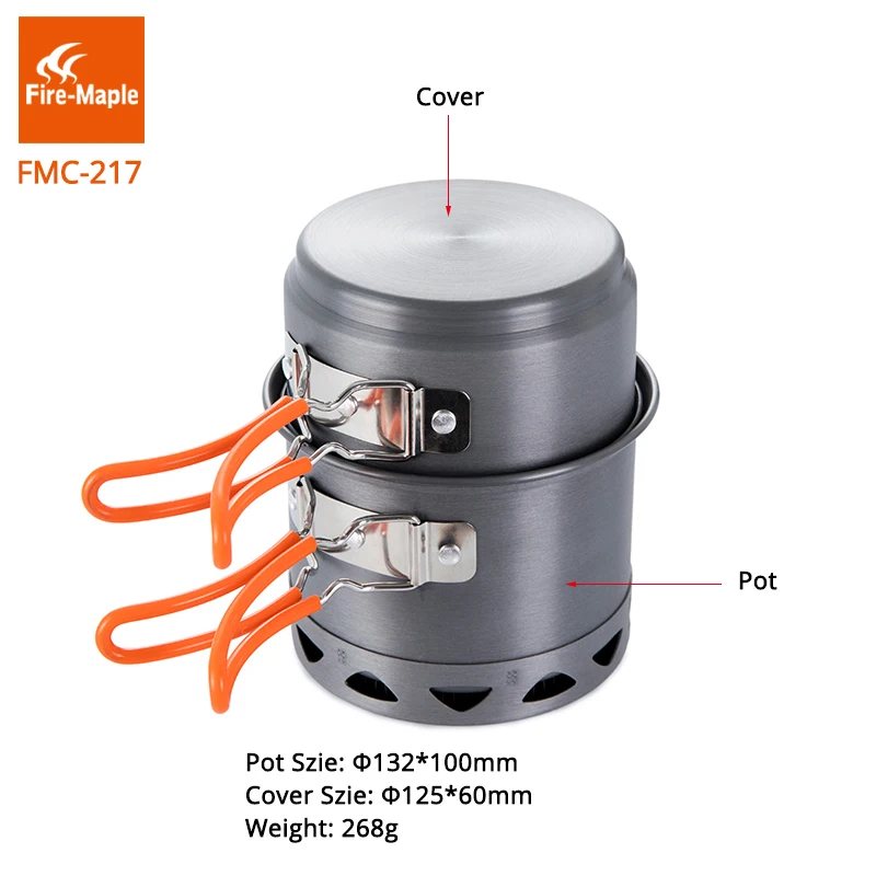 Camping Cooking Sets - Yangın akçaağaç kamp tencere seti taşınabilir