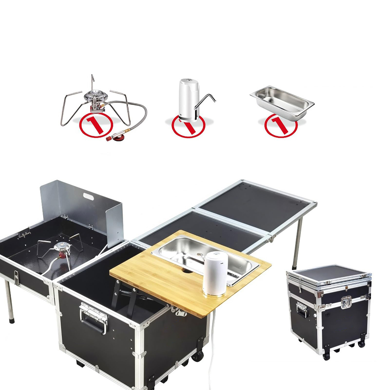 Camping Cooking Box Set - Açık Hava Kamp Yemek Pişirme Seti