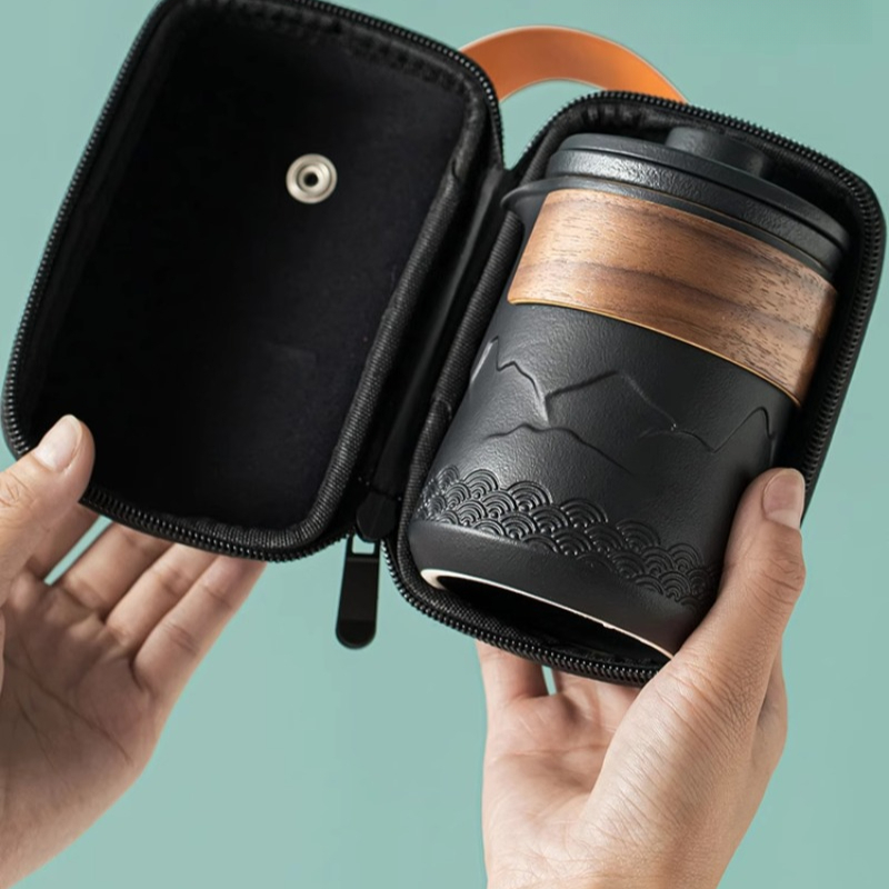 Camping Cooking Accessories - Taşınabilir Seyahat Çay Seti Bir Pot
