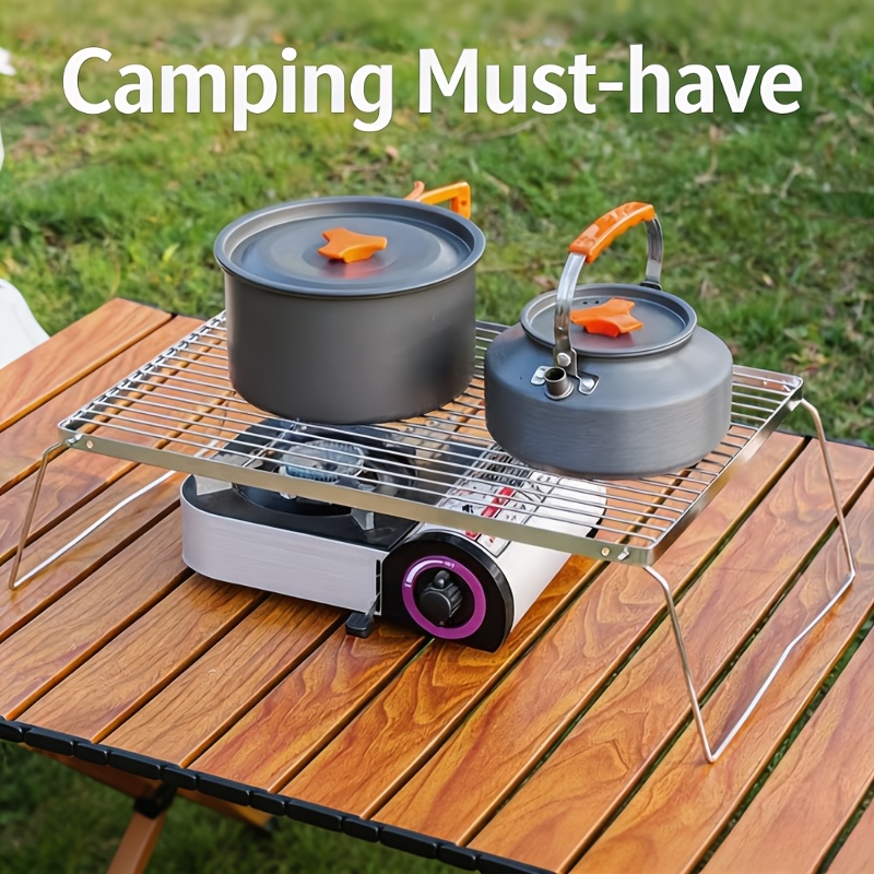 Camping Cooking Lightweight - Taşınabilir Katlanabilir Paslanmaz Kamp Ateşi Standı