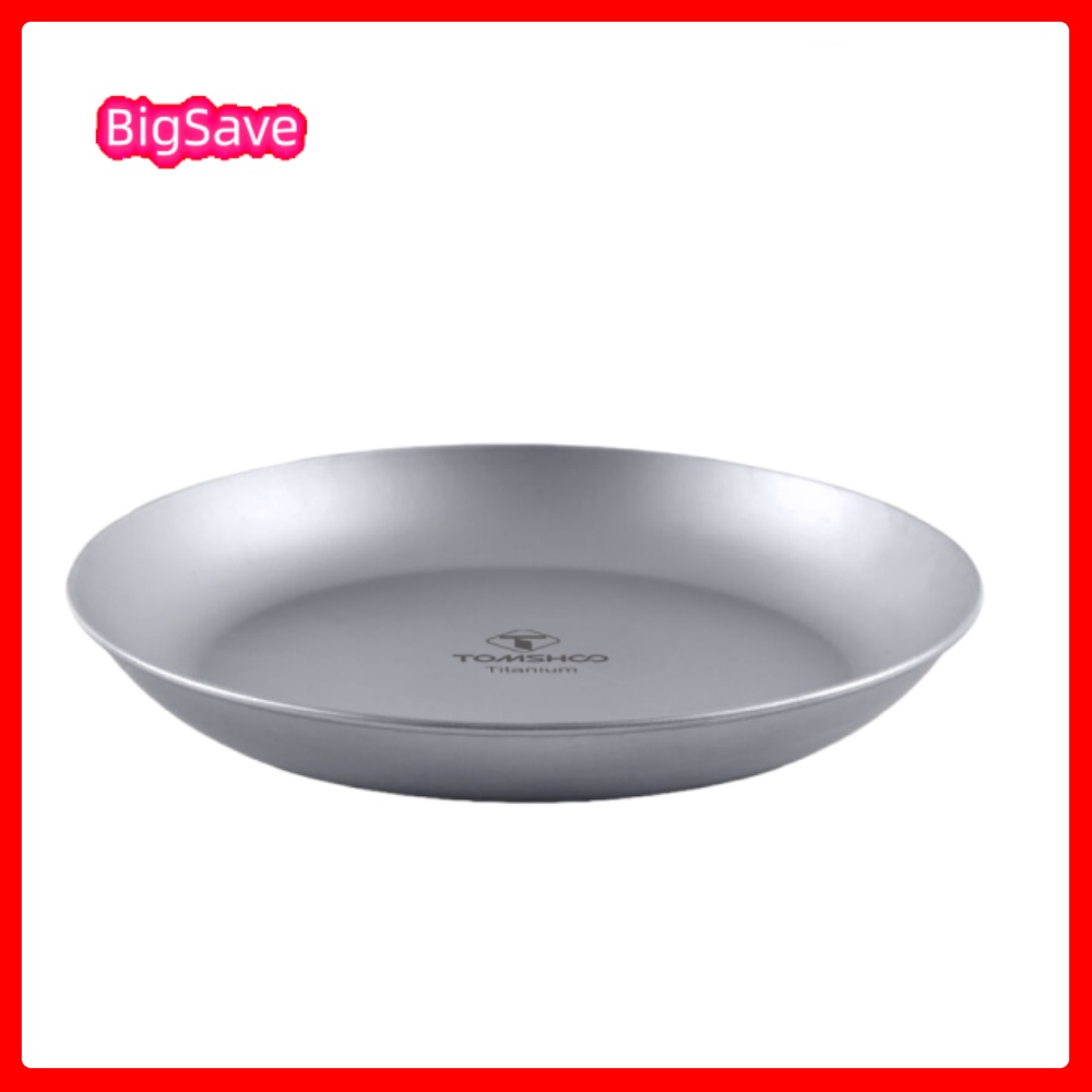 Camping Cooking Plate - Taşınabilir Titanyum Yuvarlak Kamp Tabağı Açık