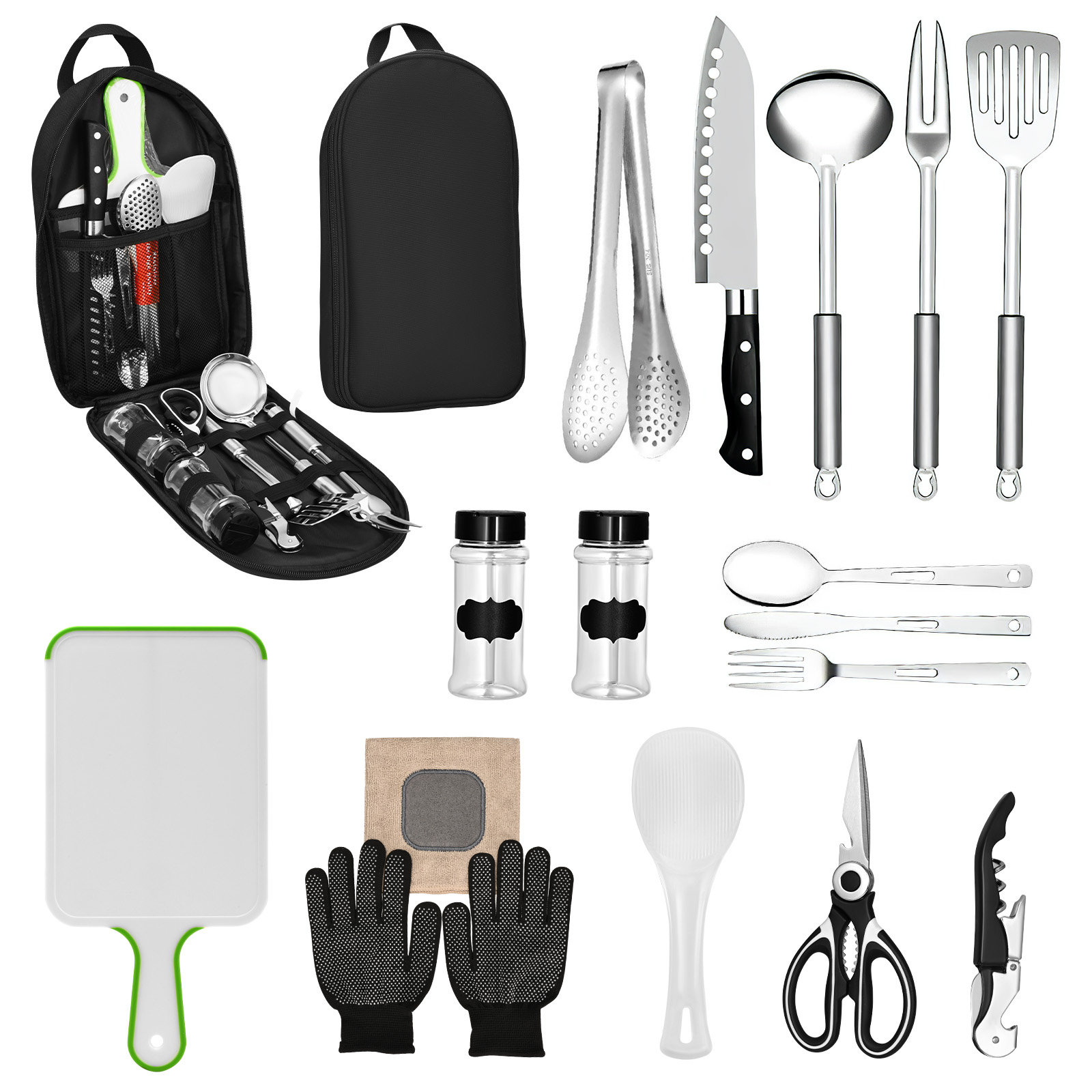 Camping Cooking Must Haves - 16 Parça Kamp Pişirme Gereçleri Seti