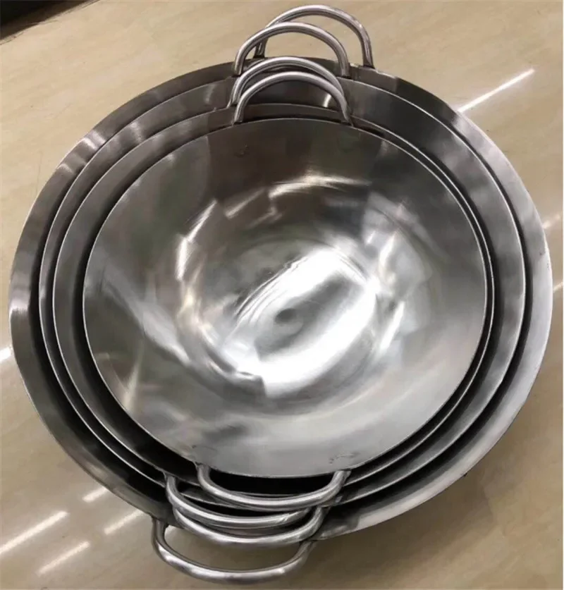 Camping Cooking Without Gas - 304 paslanmaz çelik wok 50 60