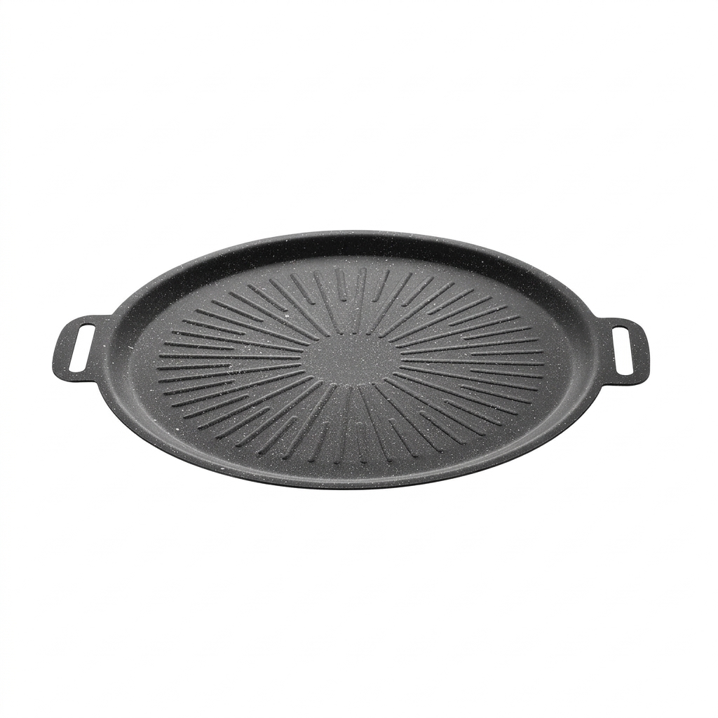 Camping Cooking Without Gas - 28cm Maifan Taş Izgara Tavası, Yapışmaz,
