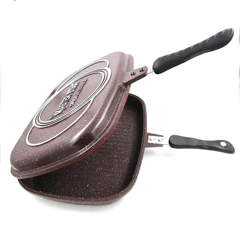 Camping Cooking Without Gas - Çift Taraflı Kızartma Tavası, Döküm Izgara