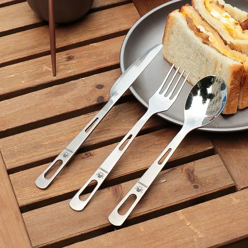 Camping Cooking And Cutlery Set - Hwztitanium titanyum çatal kaşık bıçak seti