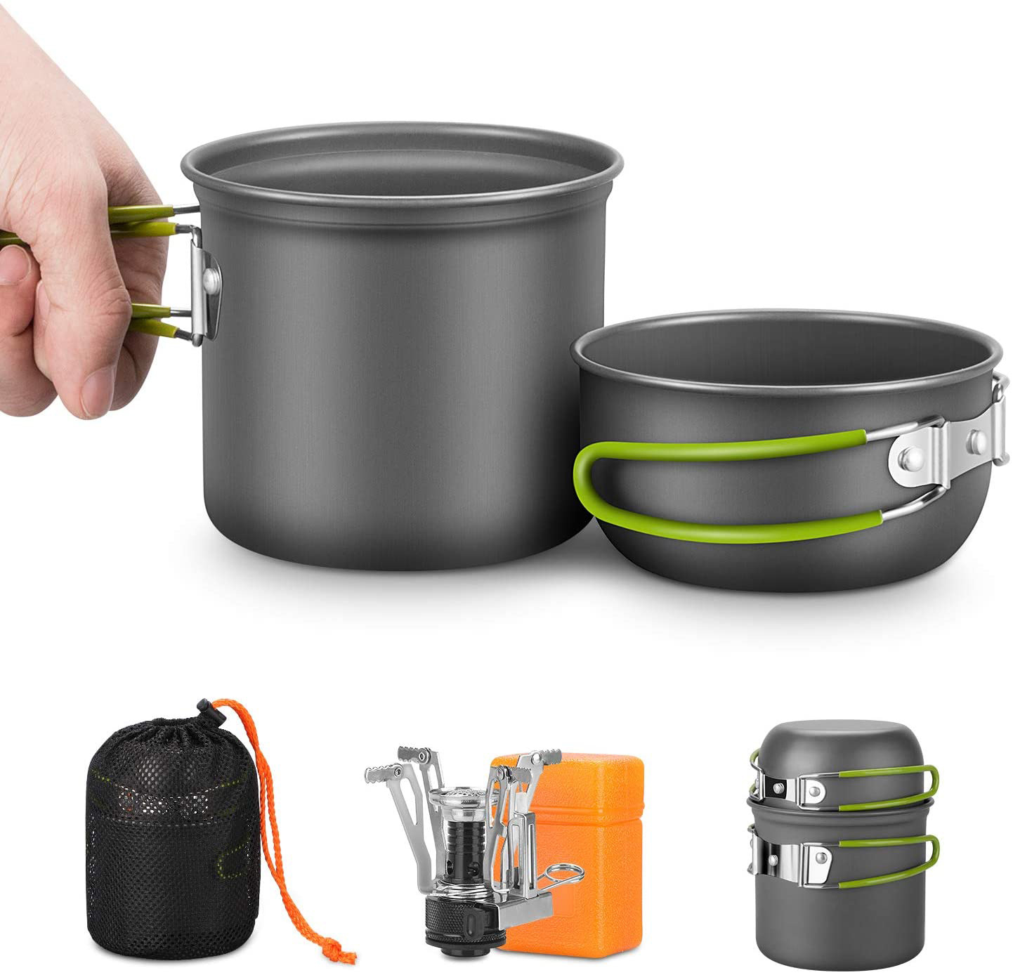 Camping Cooking Box Set - Kamp Tencere Seti, Ocaklı Açık Hava