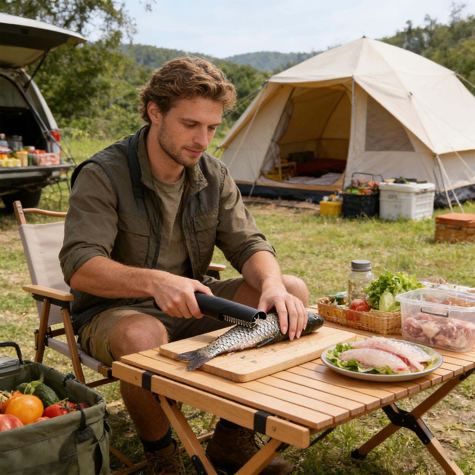 Camping Cooking Meals - Balık Pulları Temizleyici Kablosuz El Tipi