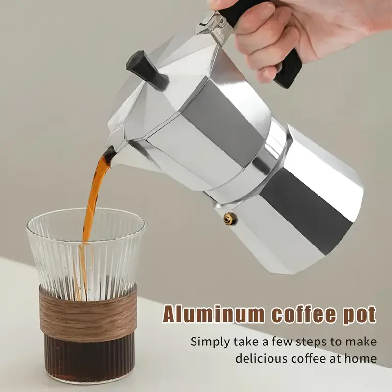 Camping Cooking Accessories - Klasik Alüminyum Moka Pot 50-300ML Ev