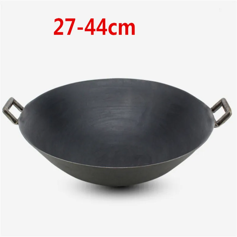 Camping Cooking Without Gas - Çift kulaklı dökme demir wok tencere