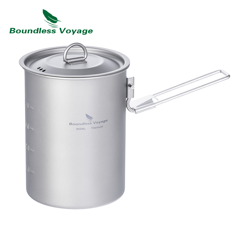 Camping Cooking Lightweight - Sınırsız Voyage 900 ml Titanyum Pot
