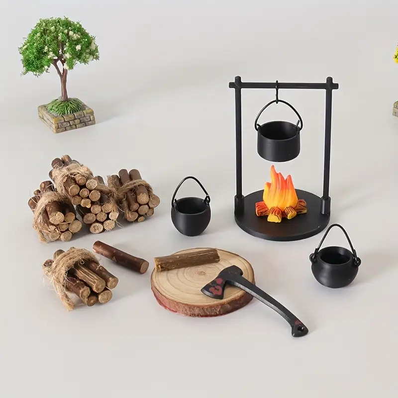 Camping Cooking Accessories - Mini Kamp Ateşi Asılı Ocak Tencere
