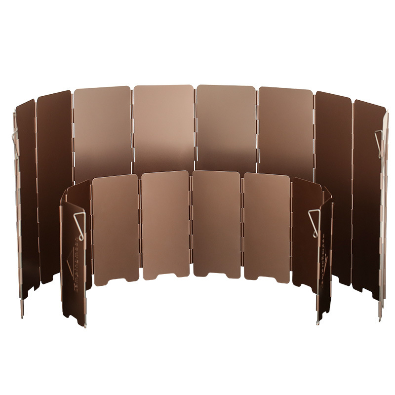 Camping Cooking Plate - 10 tabak Bronz renkli Katlanır Açık
