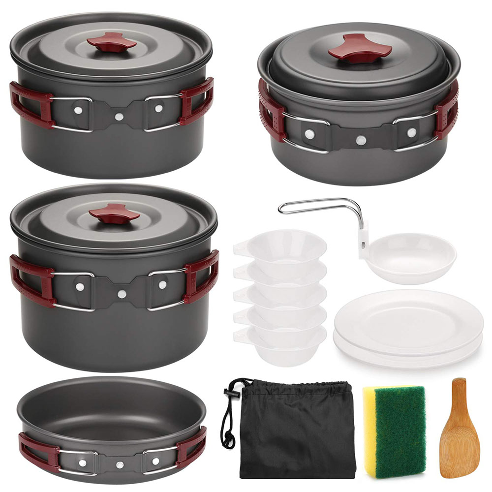 Camping Cooking Lightweight - Açık Kamp Tencere Seti Yapışmaz Kamp