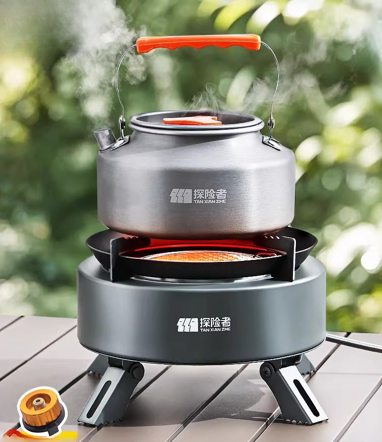 Camping Cooking Box Set - Taşınabilir Bölünmüş Gaz Sobası Açık Hava