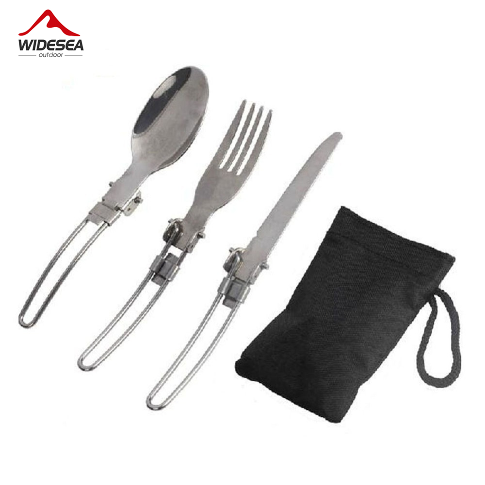 Camping Cooking And Cutlery Set - 3 adet 1 takım Taşınabilir Açık