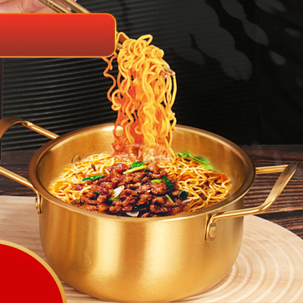 Camping Cooking Without Gas - Paslanmaz Çelik Kore Ramen Tenceresi Kolay