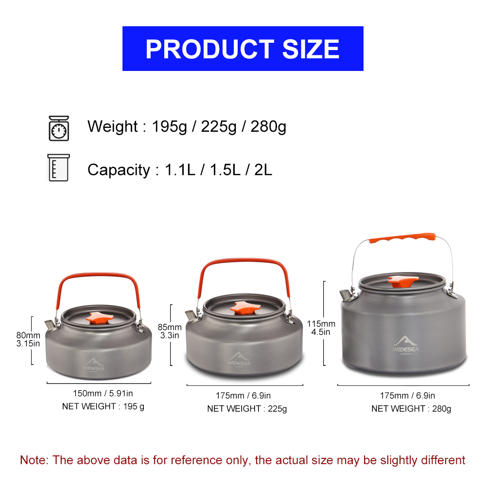 Widesea 1.1L 2L1.5L Kamp Su Is - Camping Cooking Full Set incelemesi ve fiyatı