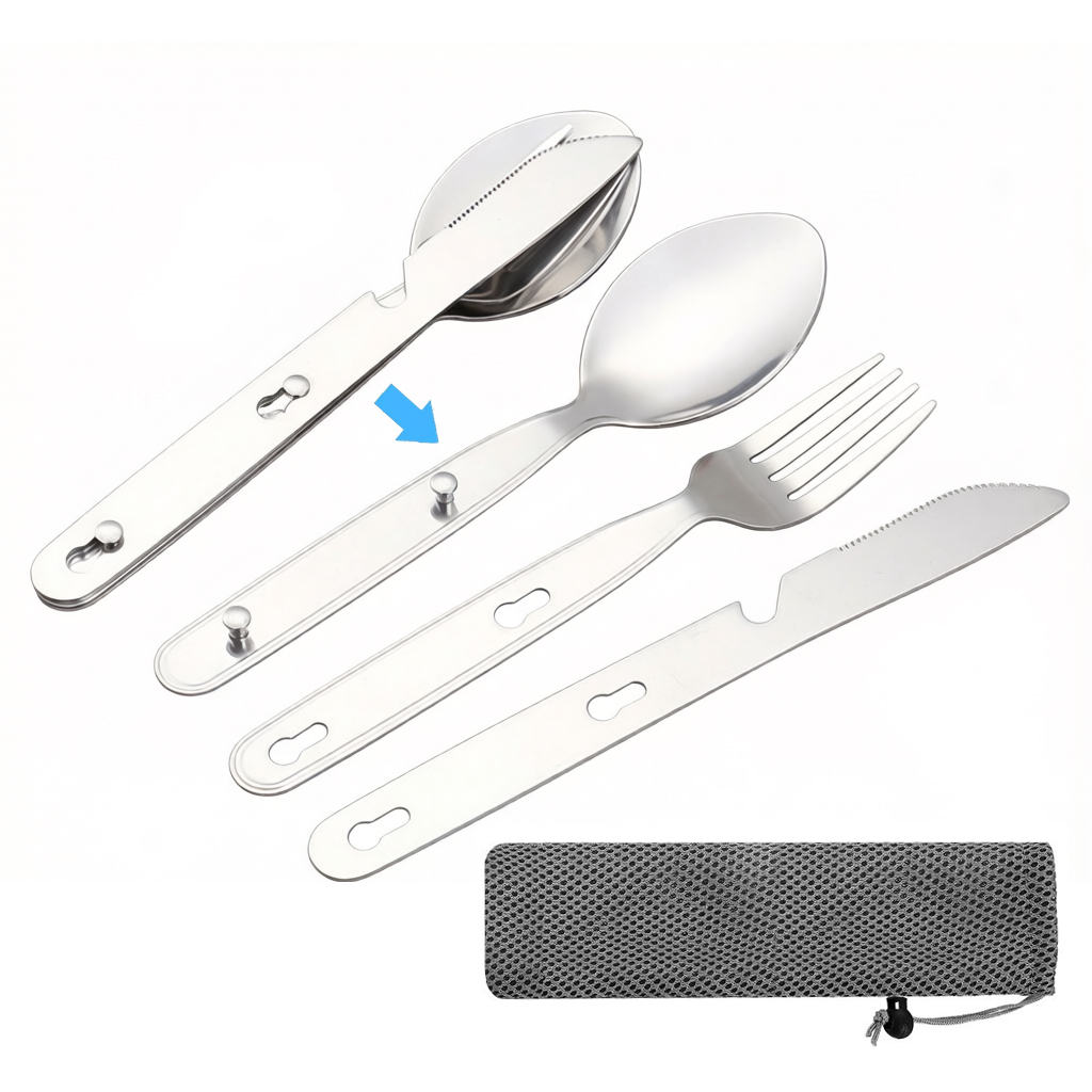 3 adet/takım katlanır kaşık ça - Camping Cooking And Cutlery Set incelemesi ve fiyatı