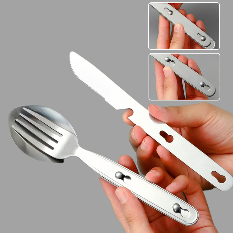 3 adet/takım katlanır kaşık ça - Camping Cooking And Cutlery Set incelemesi ve fiyatı