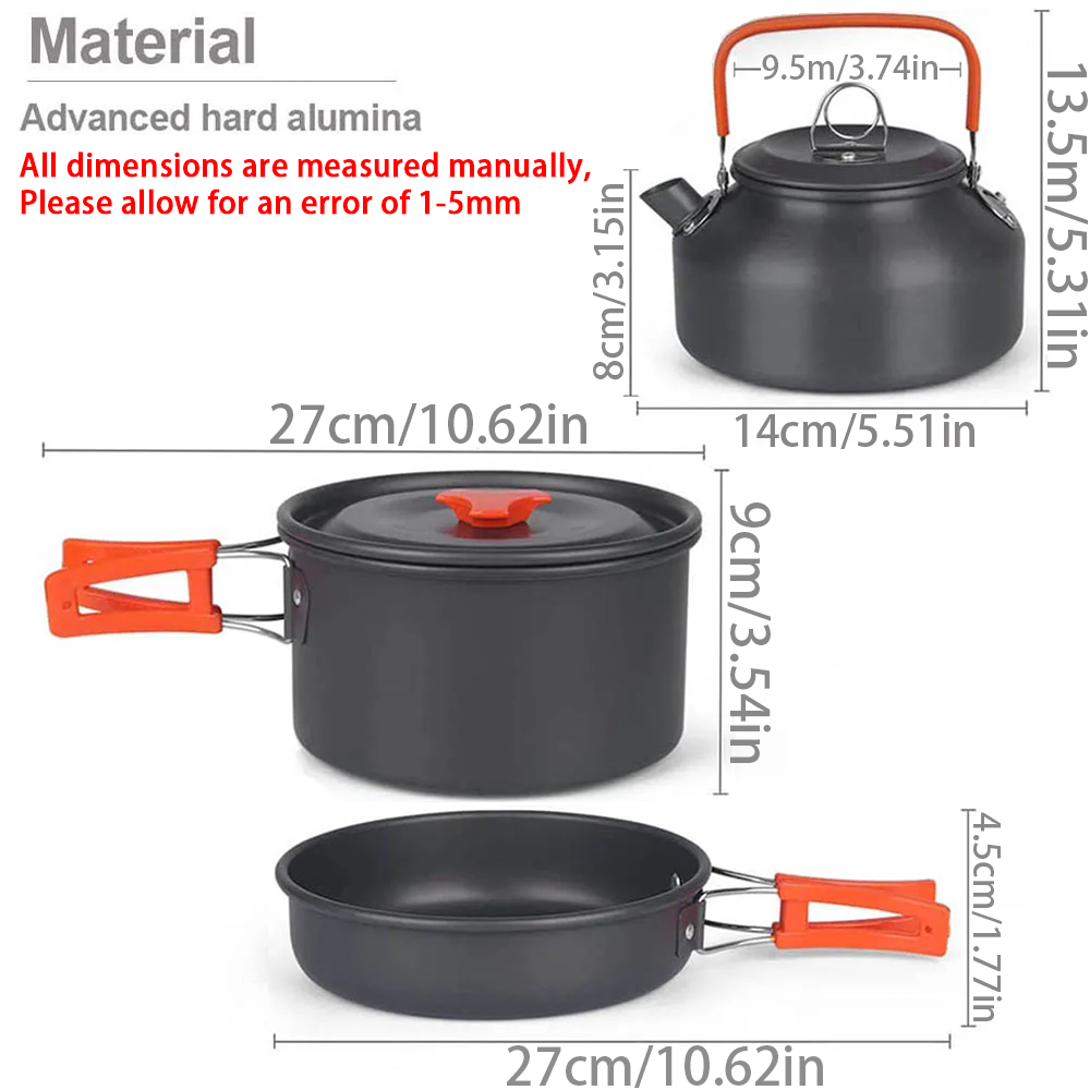 1 adet/1 takım Kamp Tencere Se - Camping Cooking Set Stainless Steel incelemesi ve fiyatı