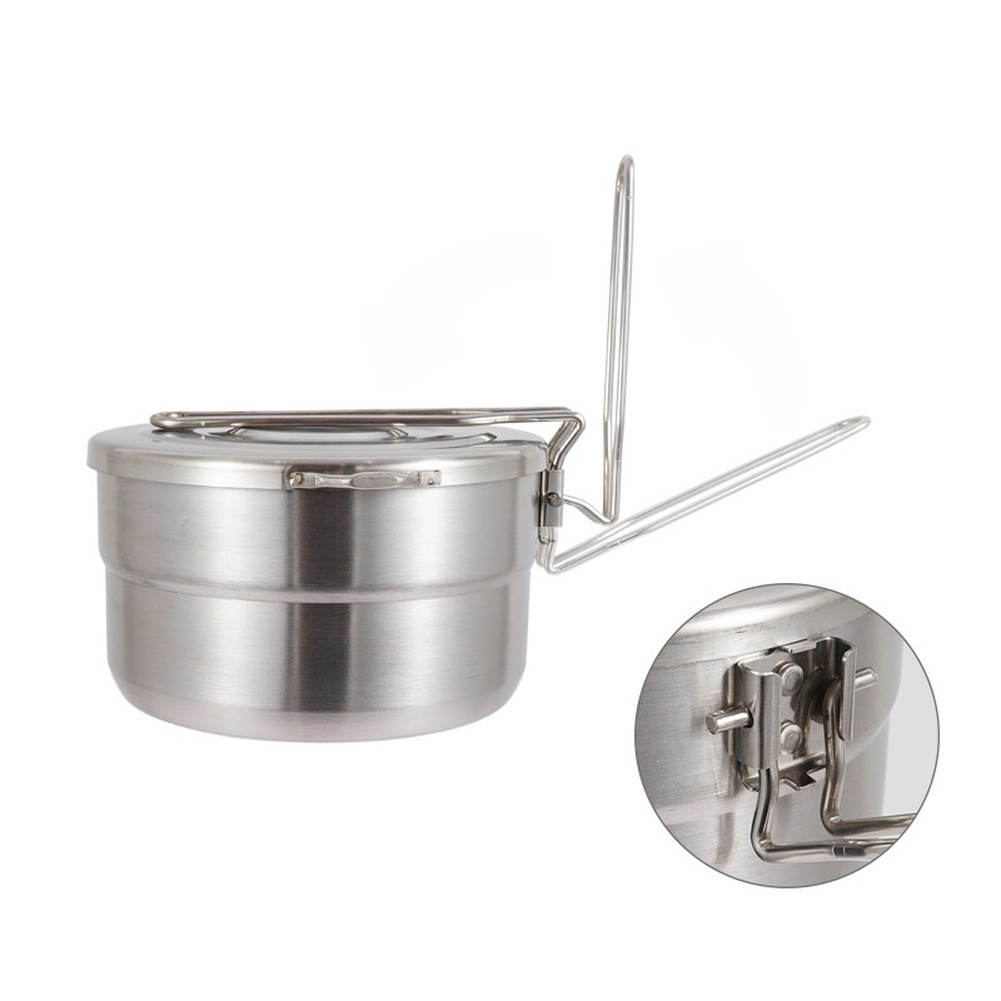 1.5L 304 Paslanmaz Çelik Kamp  - Camping Cooking Box Set incelemesi ve fiyatı